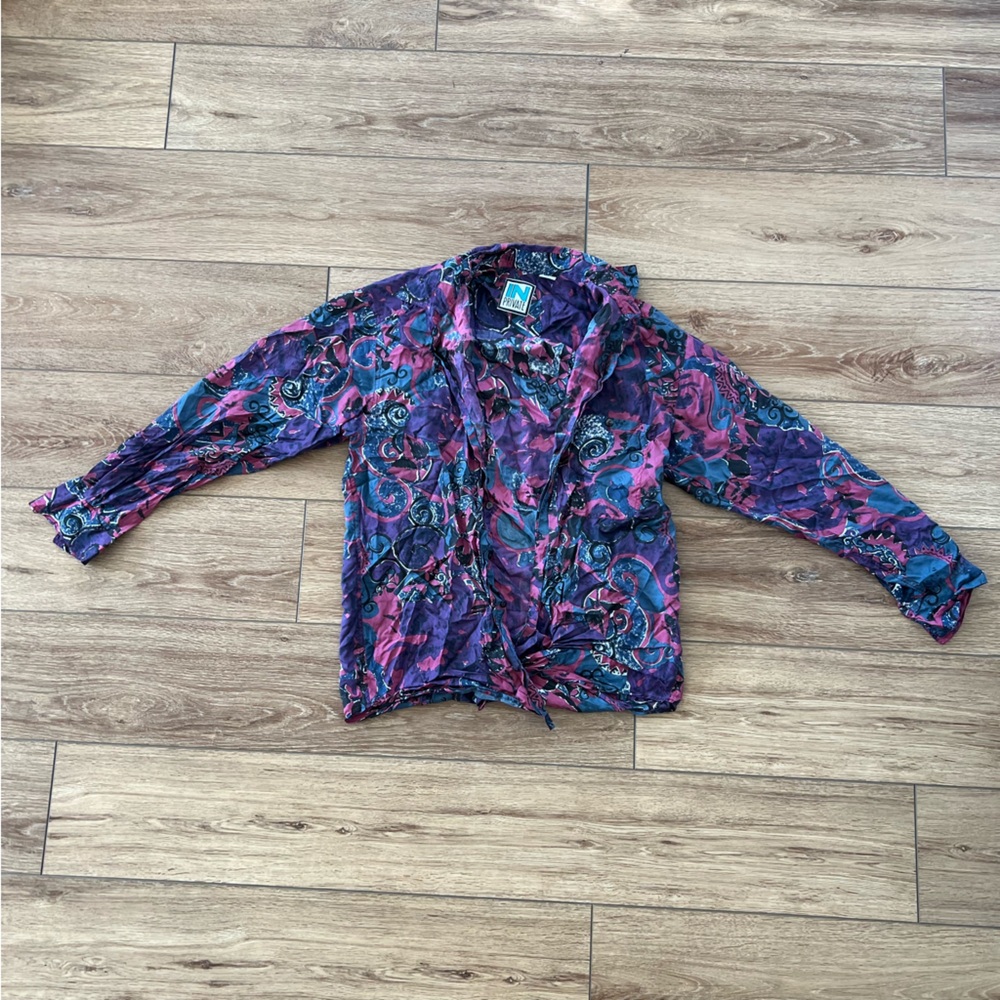 IN PRIVATE SILK FUNKY PATTERN BUTTON DOWN
